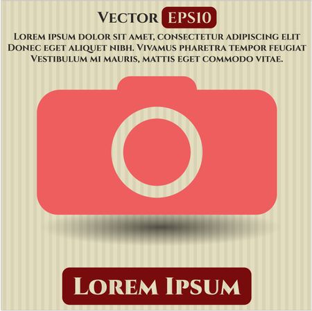 Photo camera icon or symbol