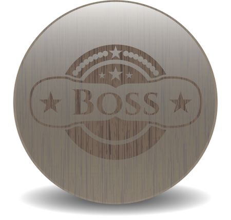 Boss wood emblem. Retro