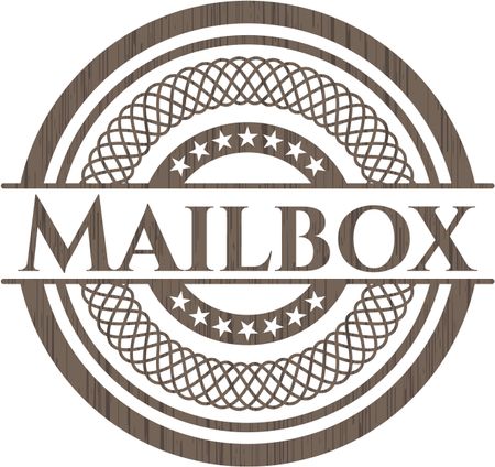 Mailbox wood emblem. Retro