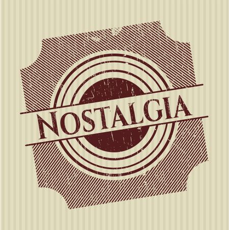 Nostalgia rubber stamp with grunge texture