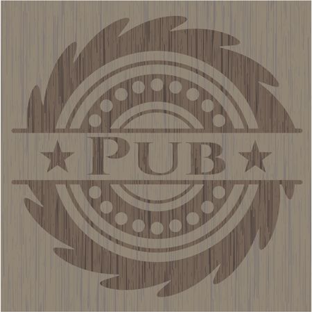 Pub wooden emblem