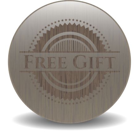 Free Gift retro style wood emblem