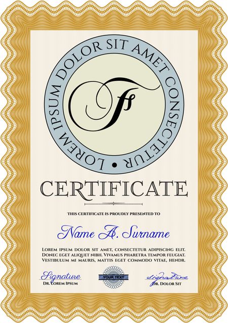 certificate template eps10 jpg of achievement diploma vector illustration design completion