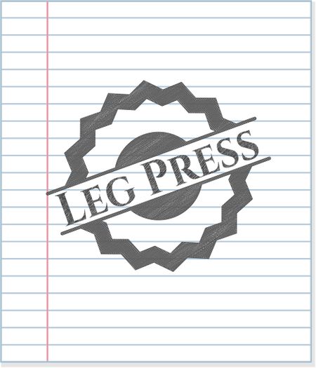 Leg Press draw with pencil effect