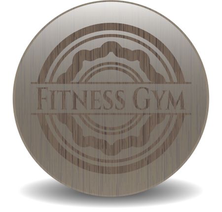 Fitness Gym retro wood emblem