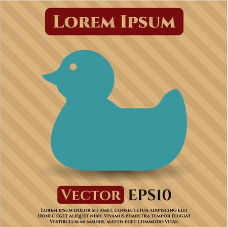 rubber duck icon vector symbol flat eps jpg app web