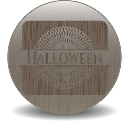 Halloween realistic wood emblem