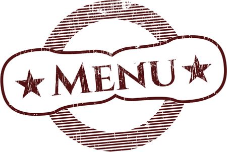 Menu rubber grunge texture seal