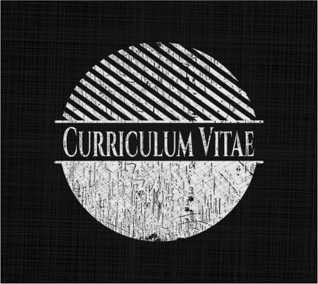 Curriculum Vitae chalk emblem written on a blackboard