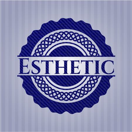 Esthetic badge with jean texture