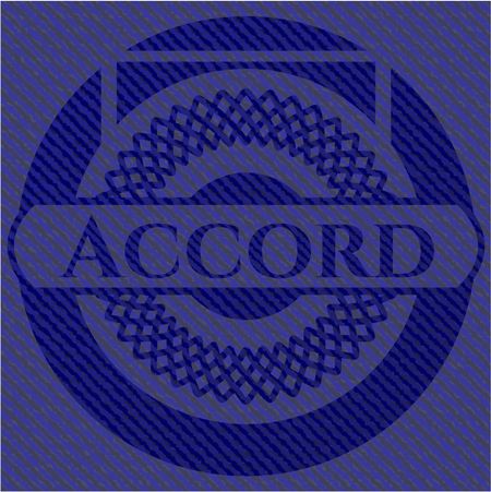 Accord badge with denim texture