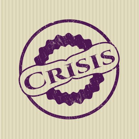 Crisis grunge stamp