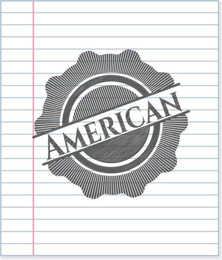 American draw with pencil effect