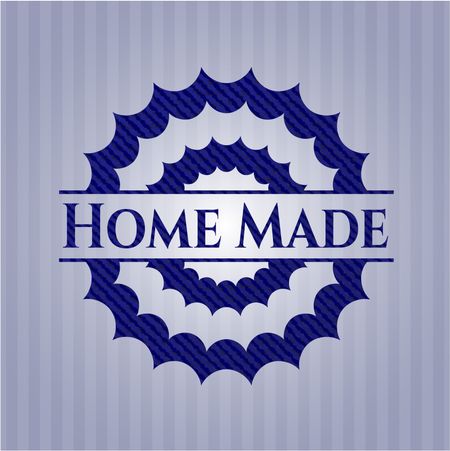 Home Made emblem with denim texture