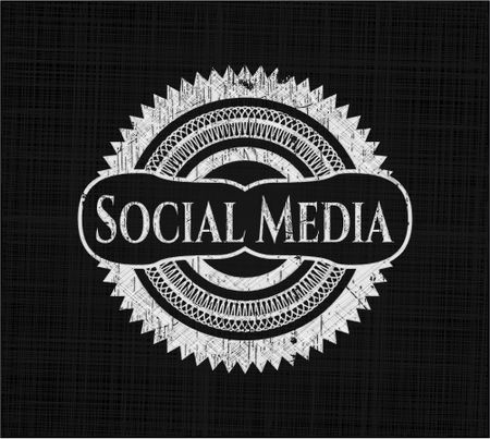 Social Media with chalkboard texture