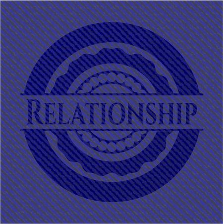 Relationship emblem with jean high quality background