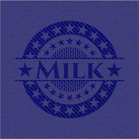 Milk with denim texture