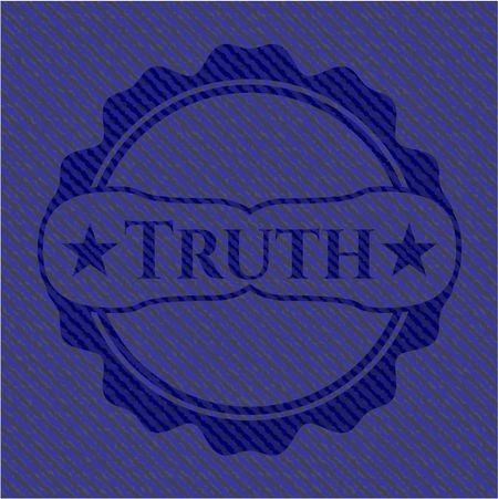 Truth emblem with denim texture