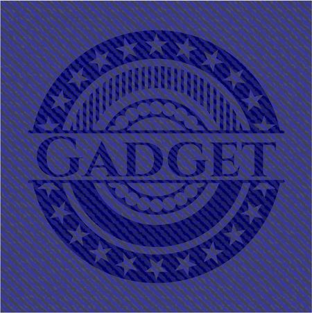 Gadget emblem with denim texture