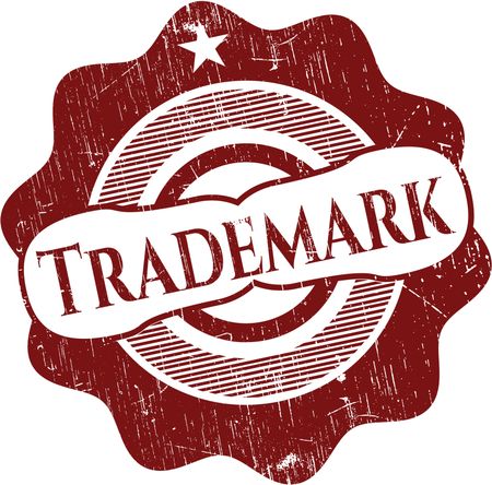 Trademark rubber grunge texture stamp