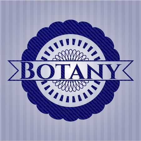 Botany emblem with jean background