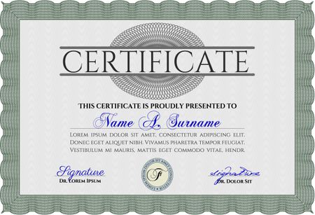 certificate template eps10 jpg of achievement diploma vector illustration design completion