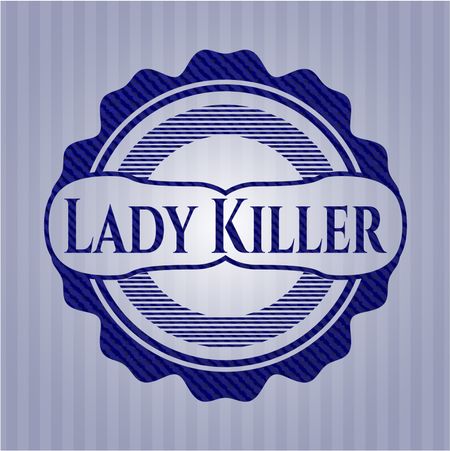 Lady Killer emblem with denim high quality background