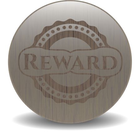 Reward wooden emblem. Vintage.