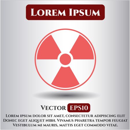nuclear radioactive icon vector symbol flat eps jpg