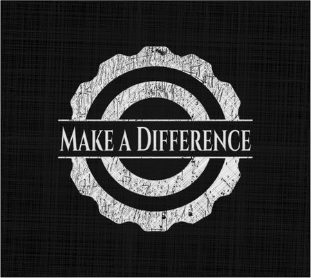 Make a Difference written on a chalkboard
