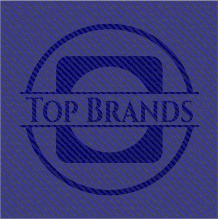 Top Brands emblem with jean texture