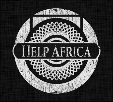 Help Africa chalk emblem written on a blackboard