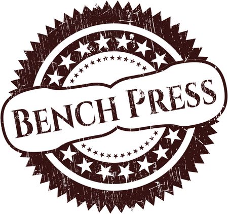 Bench Press grunge stamp
