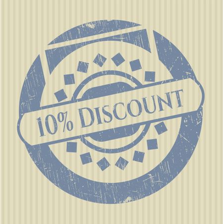 10% Discount grunge style stamp