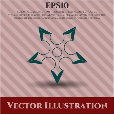 ninja star icon vector symbol flat eps jpg app web concept