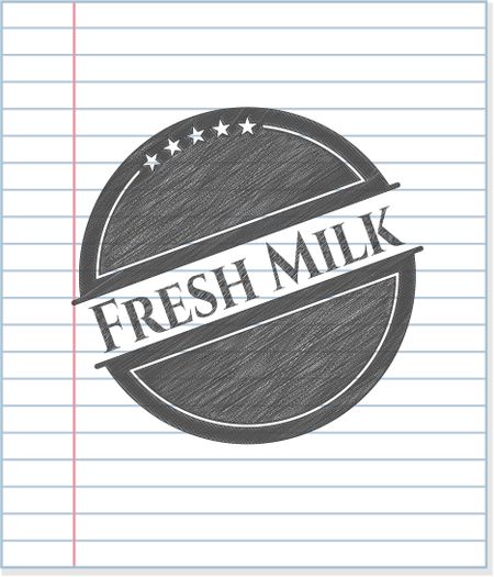 Fresh Milk pencil strokes emblem