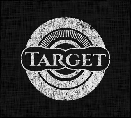 Target written on a blackboard