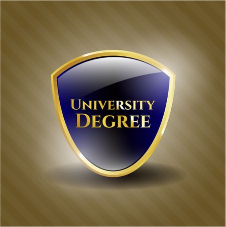 University Degree shiny emblem
