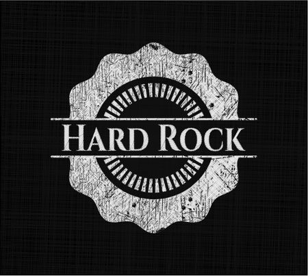 Hard Rock chalk emblem, retro style, chalk or chalkboard texture