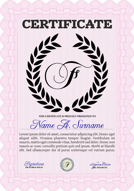 certificate template eps10 jpg of achievement diploma vector illustration design completion