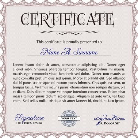 certificate template eps10 jpg of achievement diploma vector illustration design completion