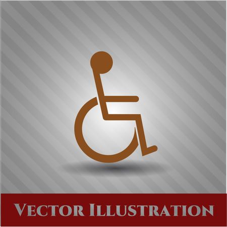 disabled wheelchair icon vector symbol flat eps jpg