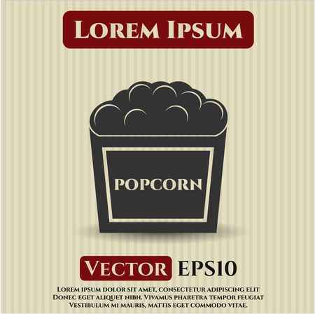 popcorn icon vector symbol flat eps jpg app web concept website