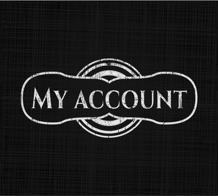 My account written on a blackboard