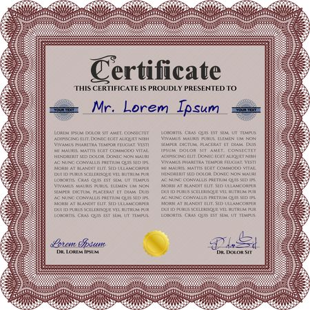 certificate template eps10 jpg of achievement diploma vector illustration design completion