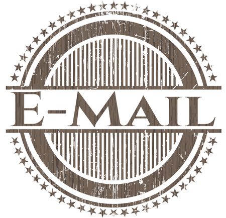 Email wooden emblem. Retro