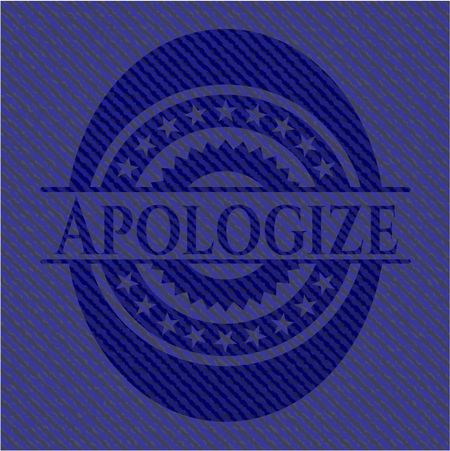 Apologize emblem with jean high quality background