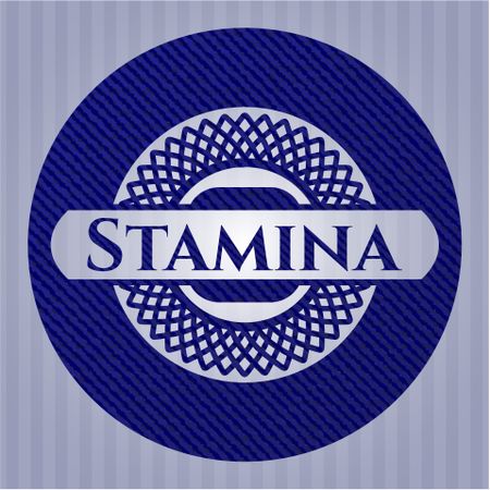 Stamina jean or denim emblem or badge background