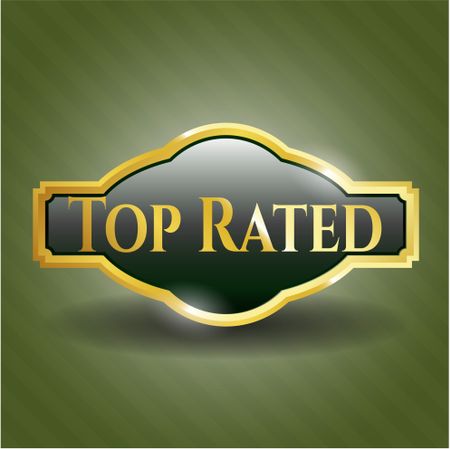 Top Rated golden badge or emblem