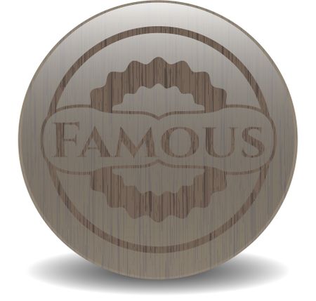 Famous wooden emblem. Vintage.